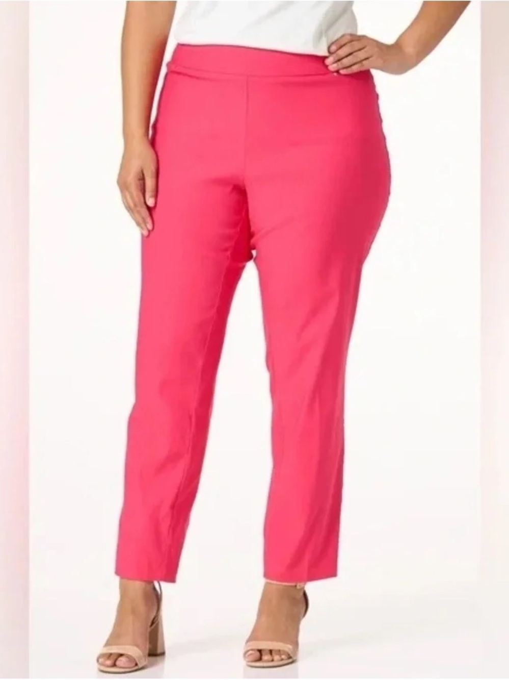 Cato | PLUS SIZE SOLID SLIM PULL- ON PANTS SPARKLING COSMO